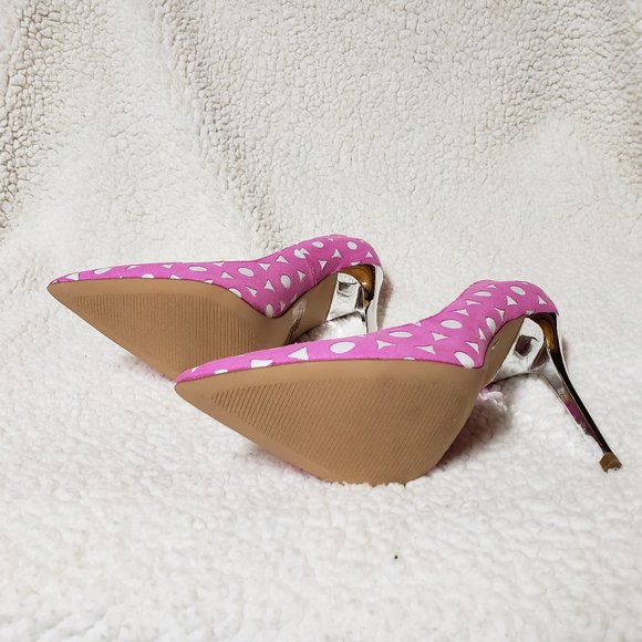 Pink Pointy Toe High Heel Pumps - Picture 6 of 6